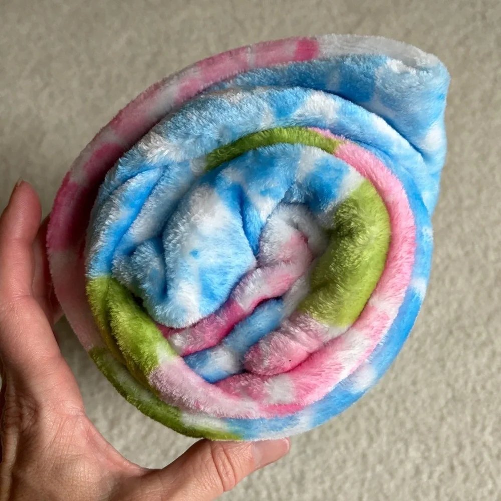 Pink/Blue Floral Blanket